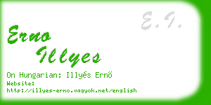 erno illyes business card